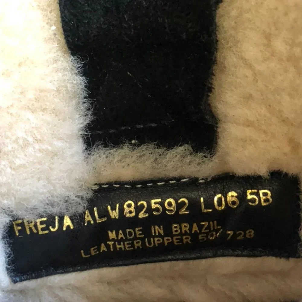 Ralph Lauren Freja Black Leather Winter Boots Sz 4.5 - Picture 11 of 12